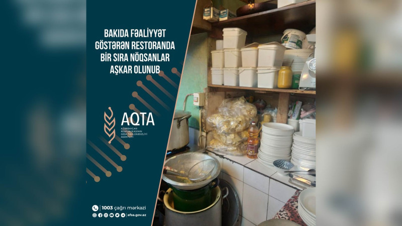 Bakıda məşhur restoran cərimələnib