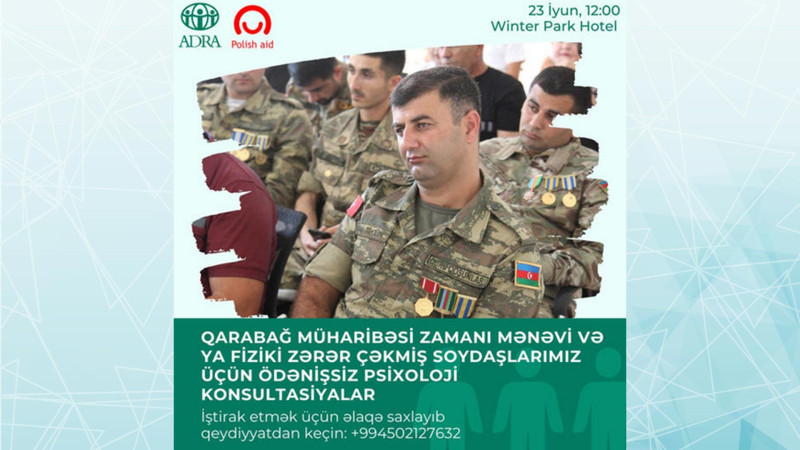 Bakıda müharibə sonrası stres yaşayanlar üçün təlim keçiriləcək