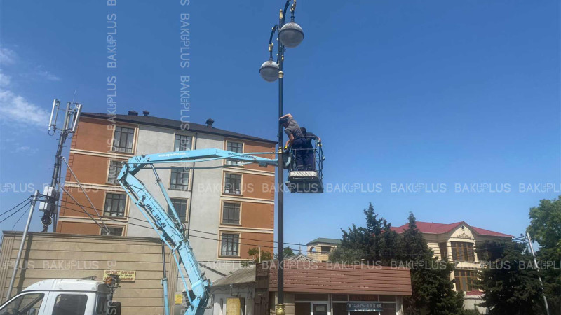 Səbail rayonunda işıqlandırma sistemi bərpa olunur