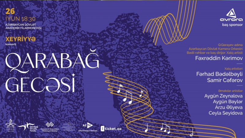 Bakıda “Qarabağ gecəsi” adlı xeyriyyə konserti baş tutacaq