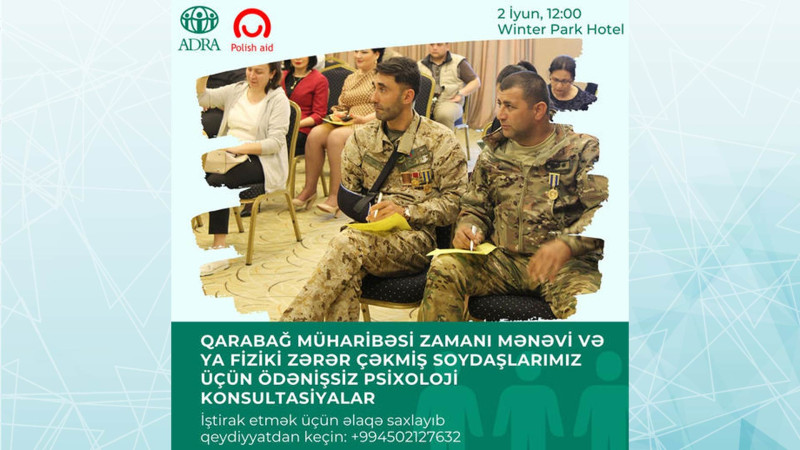 Bakıda müharibə sonrası stres yaşayanlar üçün təlim keçiriləcək