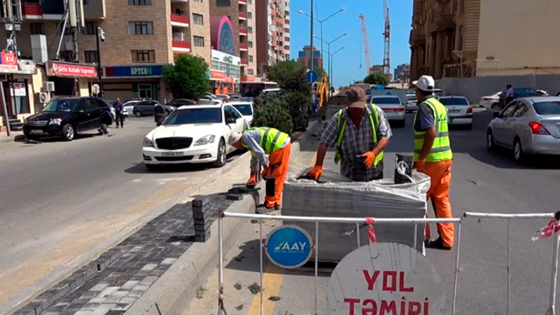 Nəsimi rayonunda daha bir küçə əsaslı təmir olunur