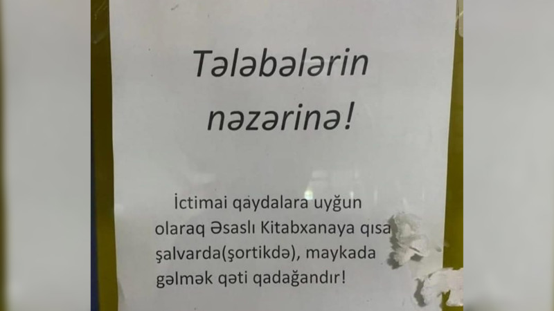 Azərbaycan Tibb Universitetində tələbələrə qadağa tətbiq edilib