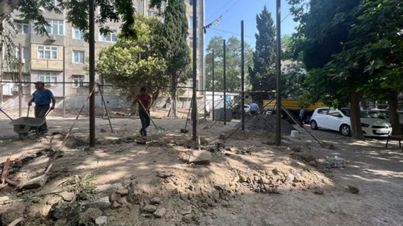Nəsimi rayonunda bir neçə küçədə yenidənqurma işləri davam etdirilir
