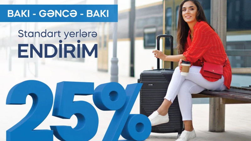 Bakı-Gəncə-Bakı qatar biletlərinin qiymətləri müvəqqəti aşağı salınıb