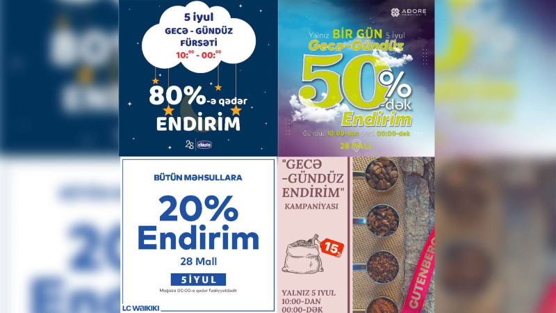 “28 Mall” ticarət mərkəzi bu tarixdə gecəyarısına qədər açıq olacaq