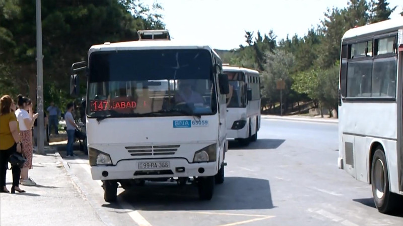 Bakı kəndlərinə gedən avtobusların kondisioner problemi