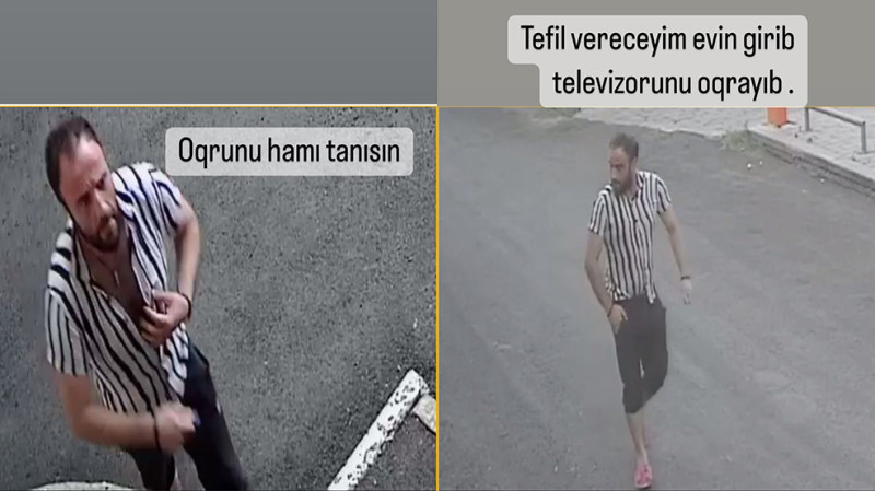 Mətanət İsgəndərlinin keçmiş gəlininin evindən televizor oğurlanıb: Video