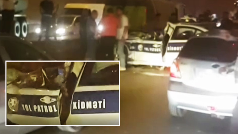 Bakıda YPX əməkdaşı xidməti maşında qəzaya uğrayıb