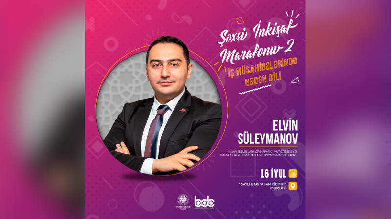 Şəxsi İnkişaf Marafonu 2 layihəsi çərçivəsində növbəti təlim keçiriləcək