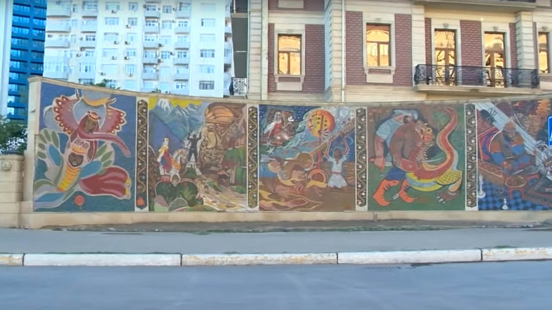 Xətai rayonunda yerləşən “Nizami mozaikası” bərpa olunub