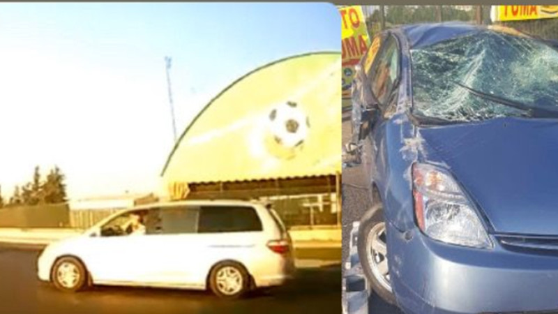 Böyükşor Bulvarının yaxınlığında “Prius” aşıb