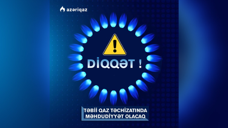 Qaradağ rayonunda qazın verilişində fasilə olacaq