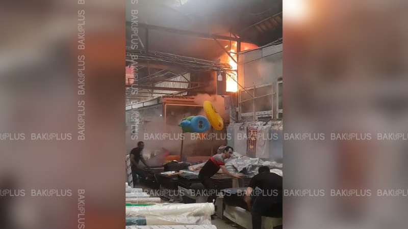 “Sədərək” ticarət mərkəzində yanğın olub