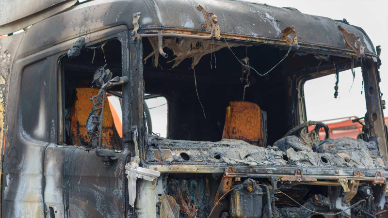 Səbail: Bibiheybət yolunda sərnişin avtobusu yanıb