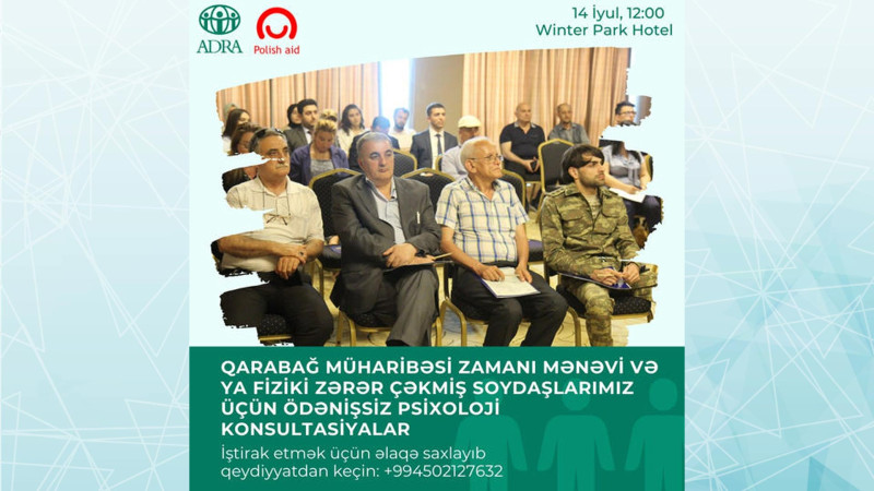 Bakıda müharibənin fəsadlarını aradan qaldırmaq üçün pxisoloji konsultasiyalar keçiriləcək
