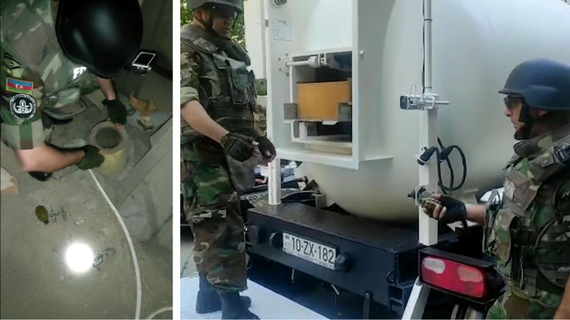 Xətai rayonunda hərbi sursat aşkarlanıb