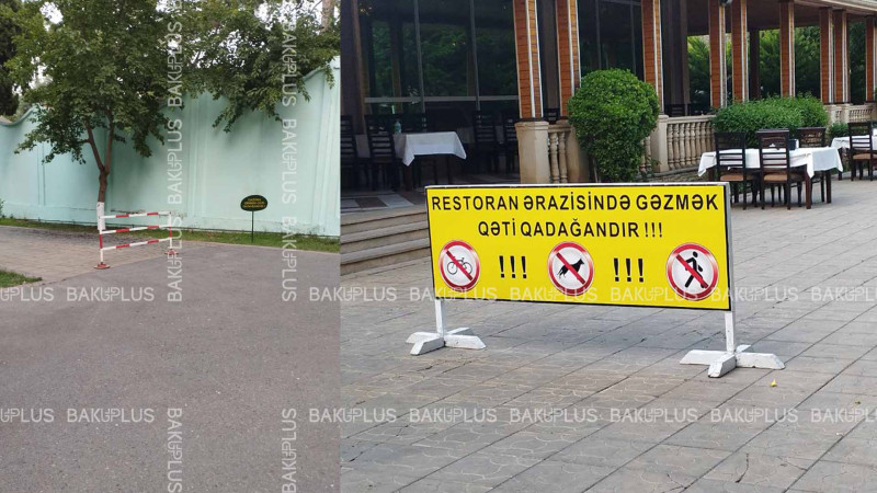 Binəqədi rayonundakı parkın bir hissəsini restoran tutur: sakinlərə orada gəzmək qadağandır