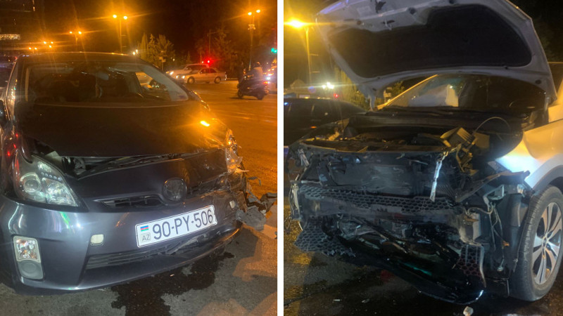 Nəsimi rayonunda daha bir “Prius” avtoqəzaya səbəb olub