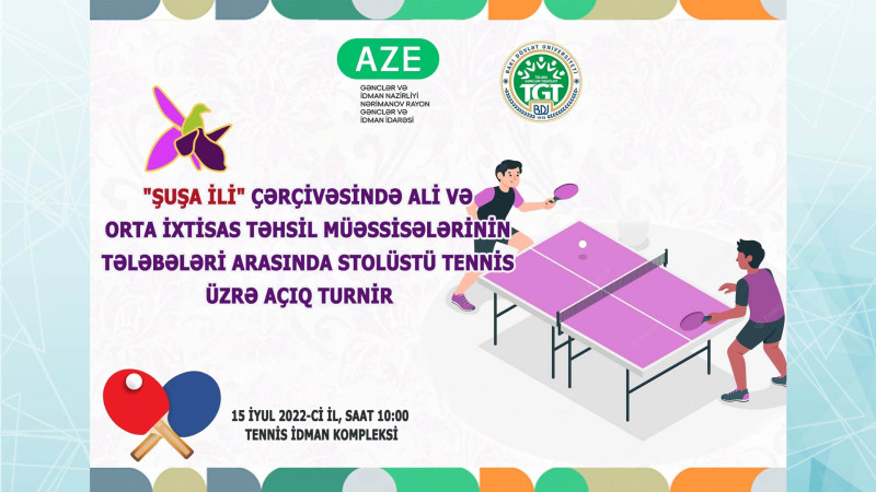 Tennis İdman Kompleksində açıq turnir keçiriləcək