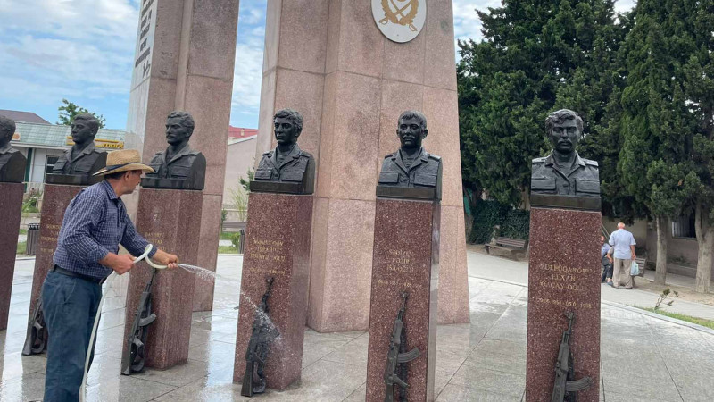 Biləcəri qəsəbəsində təmizlik işləri görülüb