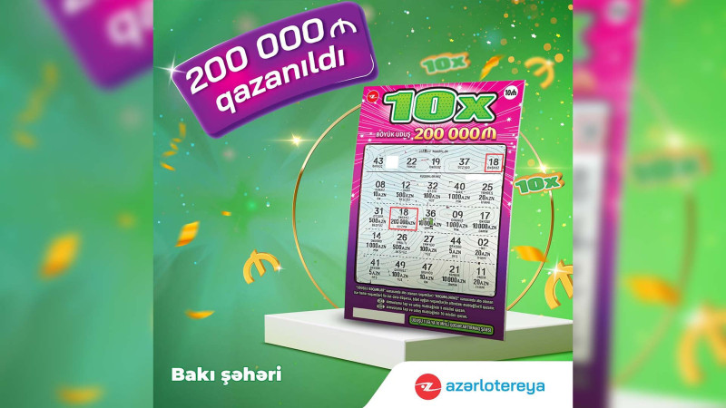 Bakıda sakin ani lotereyada 200 min manat udub
