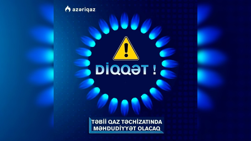 Bu gün Nizami rayonunun bir hissəsində qaz olmayacaq