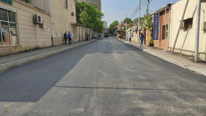 Cəlil Məmmədquluzadə küçəsi boyunca yollarda təmir yekunlaşıb