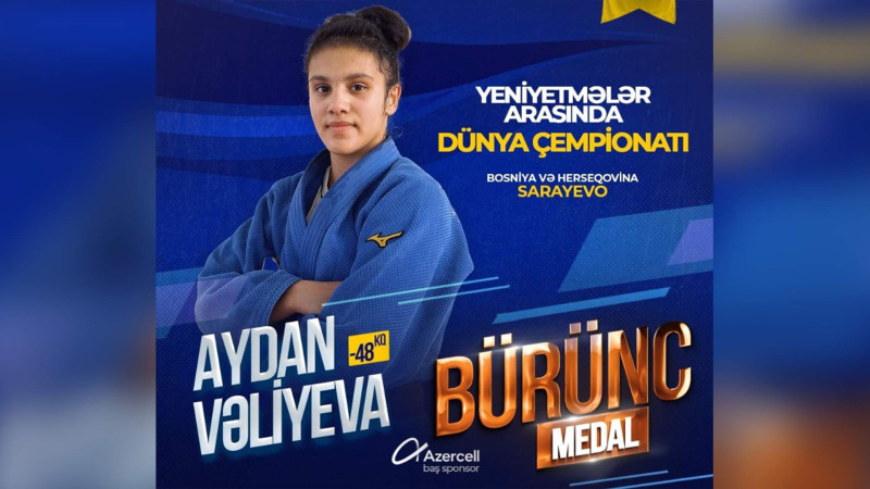 Bakılı cüdoçu Aydan Vəliyeva dünya çempionatında bürünc medal qazanıb