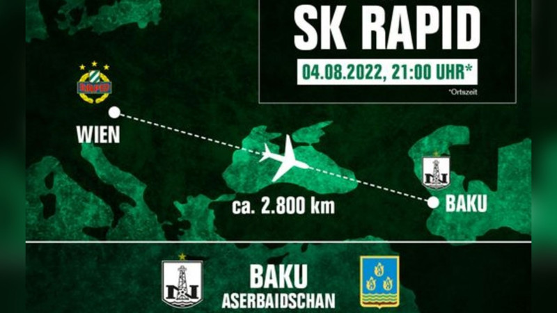 Neftçinin rəqibi olan Rapid klubu Bakıya yola düşüb