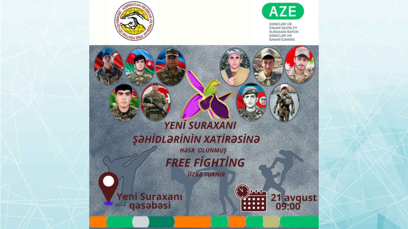 Yeni Suraxanı qəsəbəsində “Free Fighting” üzrə turnir təşkil olunacaq