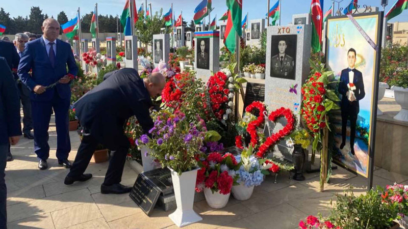 Nəsimi rayonunda Vətən müharibəsi şəhidlərinin əziz xatirəsi yad edilib