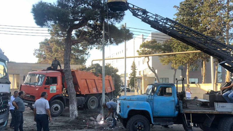 Xəzər rayonunda genişmiqyaslı abadlıq işləri aparılır