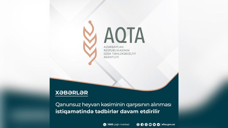 Bakıda heyvan kəsimi məntəqələrində növbəti reyd keçirilib