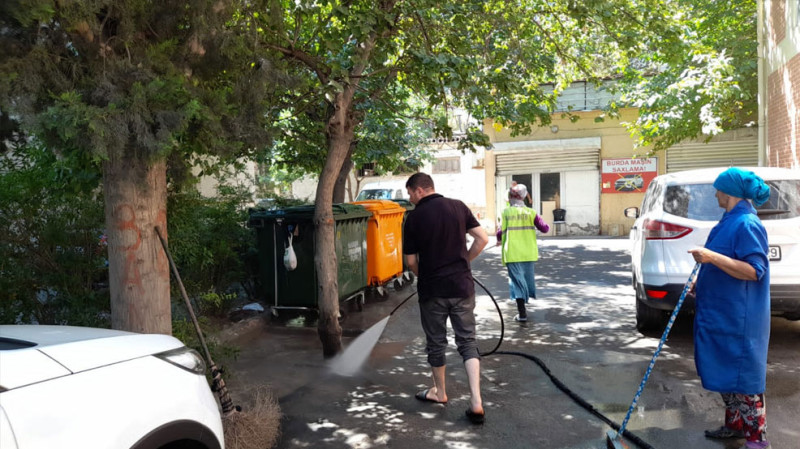 Nəsimi rayonunda abadlıq işləri davam edir