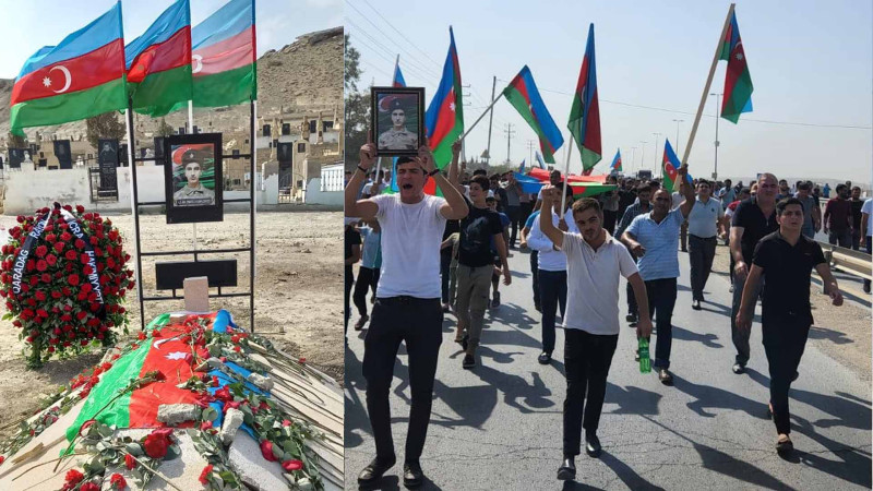 Şəhidlik zirvəsinə ucalmış 19 yaşlı Sadiq Əzizli Qaradağ rayonunda dəfn olunub
