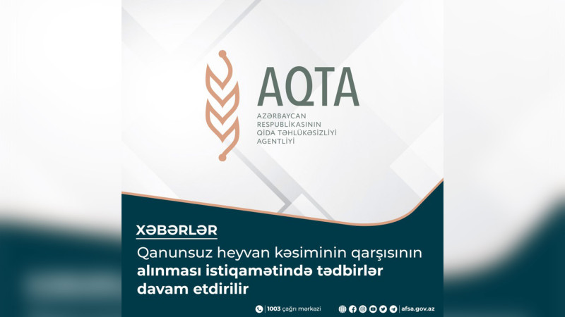 Bakıda 21 qanunsuz heyvan kəsimi məntəqəsi aşkarlanıb