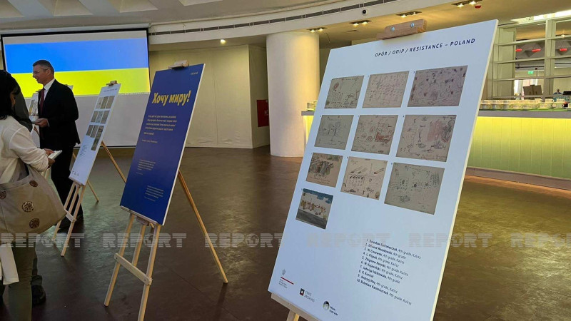 Bakıda uşaq sərgisi açılıb: “Ana, mən müharibə istəmirəm”