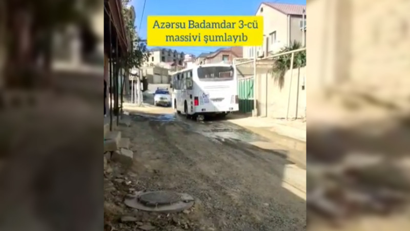 Badamdarda su və kanalizasiya çəkilsə də, yollarda asfalt bərpa edilməyib