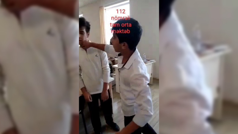 Şagirdin digər şagird tərəfindən döyülməsı ilə bağlı görüntülər araşdırılıb
