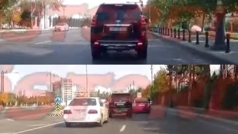 Bakıda qadın sürücü yol qaydalarını kobudcasına pozub - VİDEO