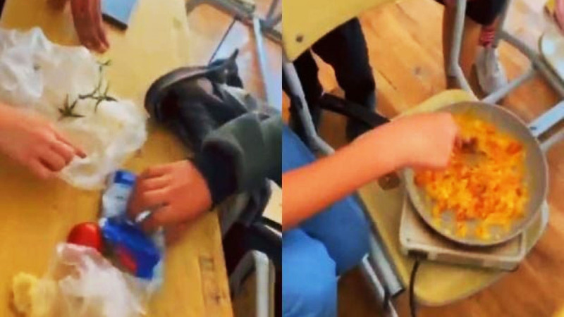 DİN sinifdə pomidor-yumurta bişirən şagirdlərlə bağlı məsələyə aydınlıq gətirib