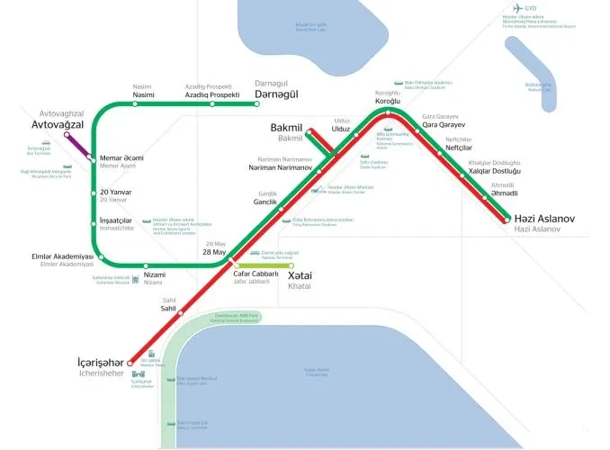 Bakıda 9 yeni metro stansiyasının yerləşəcəyi ərazilər açıqlanıb