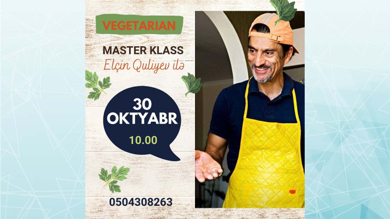 Bakıda vegetarian yeməklərini bişirməyi öyrənmək şansı