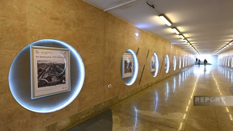 Metronun “Gənclik” stansiyasında Metropolitenin 55 illiyinə həsr olunmuş sərgi keçirilir