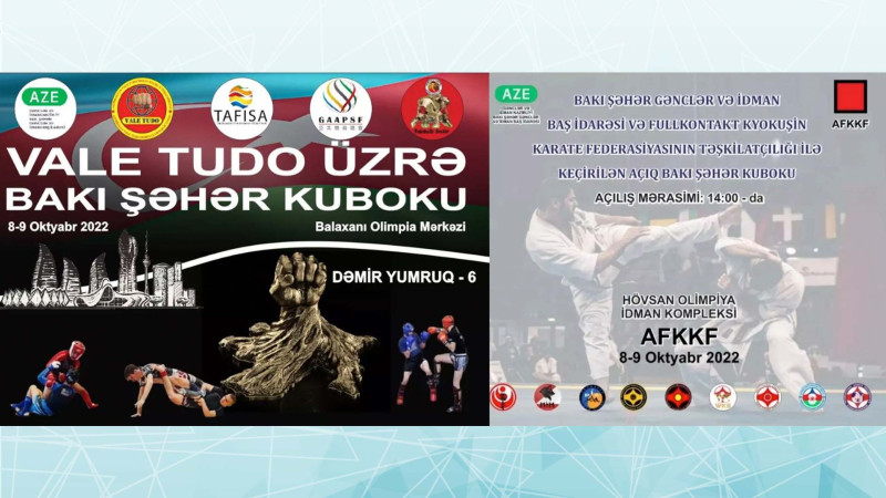 Bakıda Vale Tudo və Kyokuşin idman növləri üzrə Bakı şəhər Kuboku təşkil olunacaq