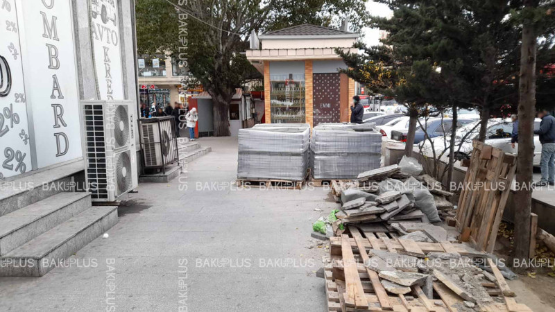 “Əhmədli” metrosunun yaxınlığında tamet daşları dəyişilir