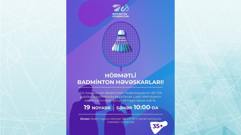Bakıda badminton həvəskarları arasında turnir keçiriləcək
