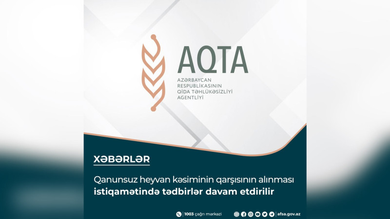 Bakıda 3 rayon üzrə 37 ət kəsimi məntəqəsində nöqsanlar aşkarlanıb