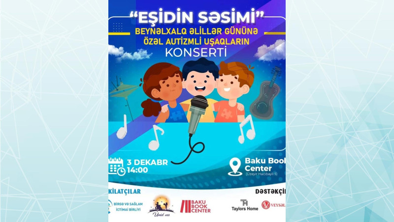 Bakıda autizmli uşaqlar konsert verəcəklər